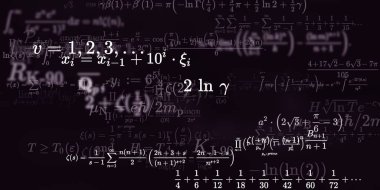 Formüllü matematik arkaplanı, kusursuz illüstrasyon   