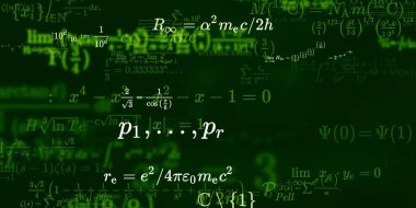Formüllü matematik arkaplanı, kusursuz illüstrasyon   