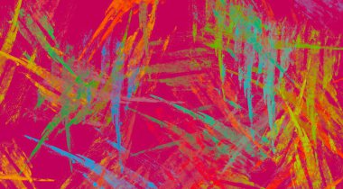 Soyut arka plan sanatı. 2D çizim. Etkileyici yağlı boya resim. Tuvalde fırça darbeleri. Modern sanat. Çok renkli arkaplan. Çağdaş sanat. İfade. Sanatsal dijital palet.