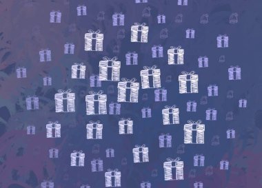 Kopya alanı için soyut noel arkaplanı, yeni yıl