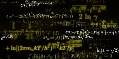 Formüllü matematik arkaplanı, kusursuz illüstrasyon   