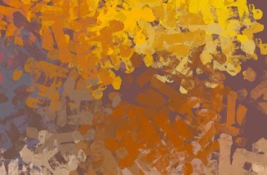 Soyut arka plan sanatı. 2D çizim. Etkileyici yağlı boya resim. Tuvalde fırça darbeleri. Modern sanat. Çok renkli arkaplan. Çağdaş sanat. İfade. Sanatsal dijital palet.