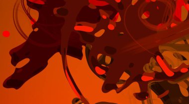 Soyut arka plan sanatı. 3 boyutlu illüstrasyon. Çok renkli arkaplan. Çağdaş sanat. Sanatsal dijital palet.