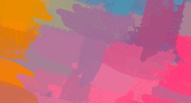 Soyut arka plan sanatı. 2D çizim. Etkileyici yağlı boya resim. Tuvalde fırça darbeleri. Modern sanat. Çok renkli arkaplan. Çağdaş sanat. İfade. Sanatsal dijital palet.