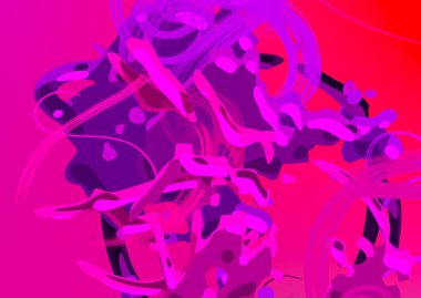 Soyut arka plan sanatı. 3 boyutlu illüstrasyon. Çok renkli arkaplan. Çağdaş sanat. Sanatsal dijital palet.