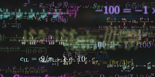 Sfondo Matematico Con Formule Illustrazione Senza Soluzione Continuità — Foto Stock