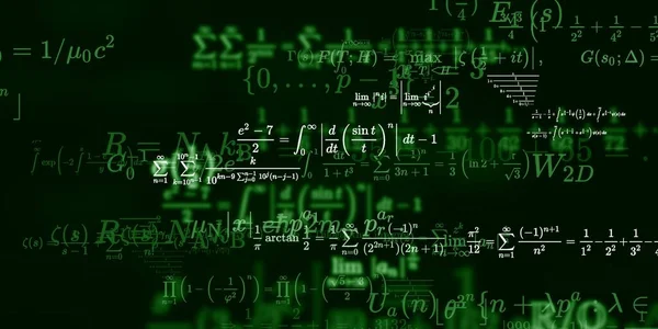 Formação Matemática Com Fórmulas Ilustração Perfeita — Fotografia de Stock