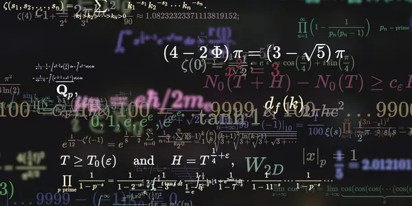 Formação Matemática Com Fórmulas Ilustração Perfeita — Fotografia de Stock