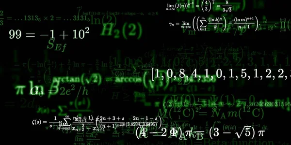 Sfondo Matematico Con Formule Illustrazione Senza Soluzione Continuità — Foto Stock