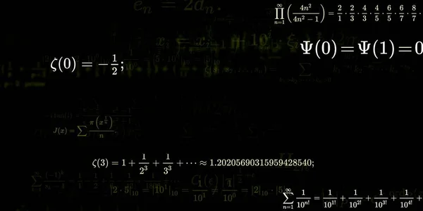 Wiskunde Achtergrond Met Formules Naadloze Illustratie Abstract Patroon Met Kleurrijke — Stockfoto