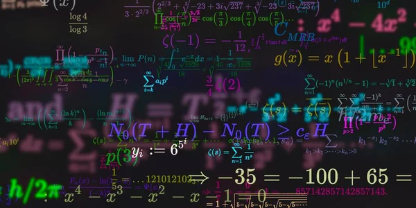 Historia Matemática Con Fórmulas Ilustración Perfecta — Foto de Stock