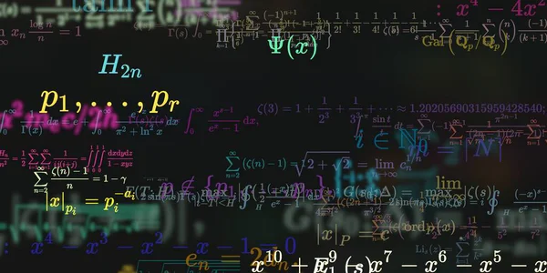 Historia Matemática Con Fórmulas Ilustración Perfecta Modelo Abstracto Con Símbolos — Foto de Stock