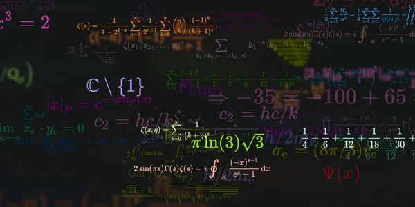 Latar Belakang Matematika Dengan Rumus Ilustrasi Mulus — Stok Foto