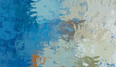 Soyut arka plan sanatı. 2D çizim. Etkileyici yağlı boya resim. Tuvalde fırça darbeleri. Modern sanat. Çok renkli arkaplan. Çağdaş sanat. İfade. Sanatsal dijital palet.