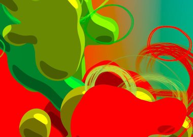 Soyut arka plan sanatı. 3 boyutlu illüstrasyon. Tuvalde fırça darbeleri. Çok renkli arkaplan. Çağdaş sanat. Sanatsal dijital palet.