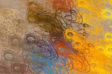 Soyut arka plan sanatı. 2D çizim. Etkileyici yağlı boya resim. Tuvalde fırça darbeleri. Modern sanat. Çok renkli arkaplan. Çağdaş sanat. İfade. Sanatsal dijital palet.