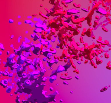 Soyut arka plan sanatı. 3 boyutlu illüstrasyon. Tuvalde fırça darbeleri. Çok renkli arkaplan. Çağdaş sanat. Sanatsal dijital palet.