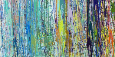 Soyut arka plan sanatı. 2D çizim. Etkileyici yağlı boya resim. Tuvalde fırça darbeleri. Modern sanat. Çok renkli arkaplan. Çağdaş sanat. İfade. Sanatsal dijital palet.