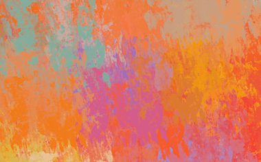 Soyut arka plan sanatı. 2D çizim. Etkileyici yağlı boya resim. Tuvalde fırça darbeleri. Modern sanat. Çok renkli arkaplan. Çağdaş sanat. İfade. Sanatsal dijital palet.