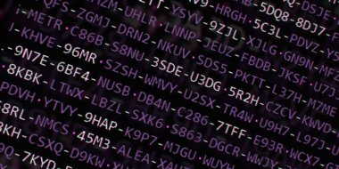Yazılım geliştirici programlama kodu. Soyut modern sanal bilgisayar senaryosu. Masaüstü ekranında yazılım geliştirici programcının çalışması 