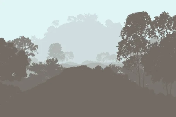 コピースペースのある抽象的な霧の山の風景自然背景 — ストック写真