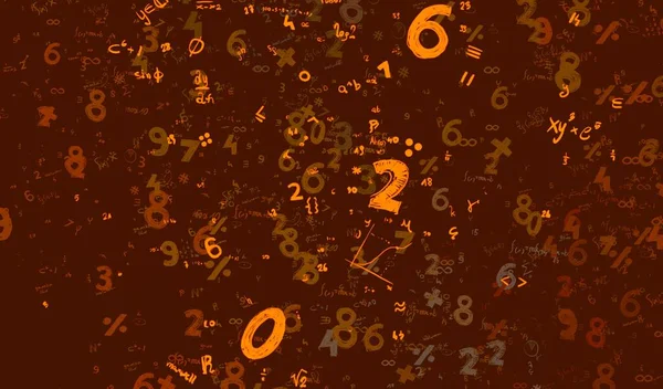 Math Ilustración Abstract Background Numbers Copy Space — Foto de Stock