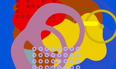 Soyut arka plan sanatı. 3 boyutlu illüstrasyon. Tuvalde fırça darbeleri. Çok renkli arkaplan. Çağdaş sanat. Sanatsal dijital palet.