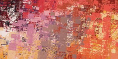 Soyut arka plan sanatı. 2D çizim. Etkileyici yağlı boya resim. Tuvalde fırça darbeleri. Modern sanat. Çok renkli arkaplan. Çağdaş sanat. İfade. Sanatsal dijital palet.