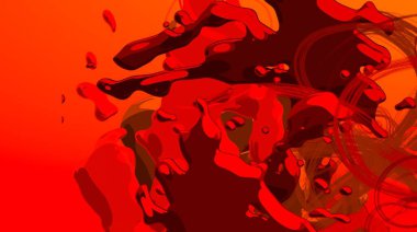 Soyut arka plan sanatı. 3 boyutlu illüstrasyon. Tuvalde fırça darbeleri. Çok renkli arkaplan. Çağdaş sanat. Sanatsal dijital palet.