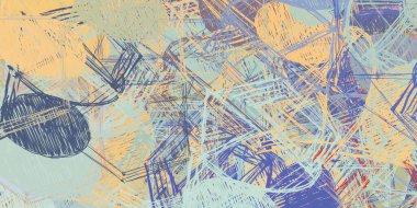 Soyut arka plan sanatı. 2D çizim. Etkileyici yağlı boya resim. Tuvalde fırça darbeleri. Modern sanat. Çok renkli arkaplan. Çağdaş sanat. İfade. Sanatsal dijital palet.