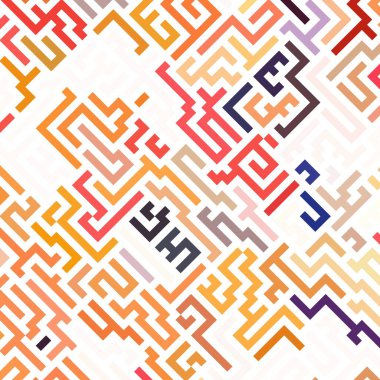 Renkli labirent arkaplanı, kopya alanı ile 3d illüstrasyon  