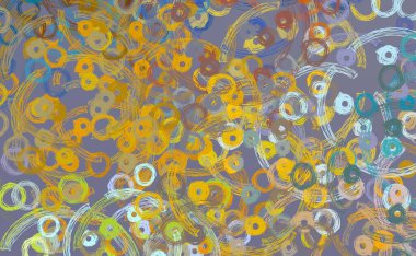 Soyut arka plan sanatı. 2D çizim. Etkileyici yağlı boya resim. Tuvalde fırça darbeleri. Modern sanat. Çok renkli arkaplan. Çağdaş sanat. İfade. Sanatsal dijital palet.