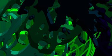 Soyut arka plan sanatı. 3 boyutlu illüstrasyon. Tuvalde fırça darbeleri. Çok renkli arkaplan. Çağdaş sanat. Sanatsal dijital palet.