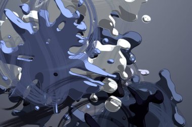 Soyut arka plan sanatı. 3 boyutlu illüstrasyon. Tuvalde fırça darbeleri. Çok renkli arkaplan. Çağdaş sanat. Sanatsal dijital palet.