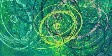 Soyut arka plan sanatı. 2D çizim. Etkileyici yağlı boya resim. Tuvalde fırça darbeleri. Modern sanat. Çok renkli arkaplan. Çağdaş sanat. İfade. Sanatsal dijital palet.