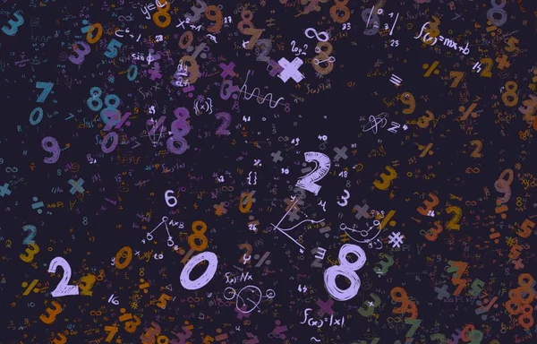 Matemática Ilustração Fundo Abstrato Com Números Espaço Cópia — Fotografia de Stock