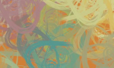 Soyut arka plan sanatı. 2D çizim. Etkileyici yağlı boya resim. Tuvalde fırça darbeleri. Modern sanat. Çok renkli arkaplan. Çağdaş sanat. İfade. Sanatsal dijital palet.