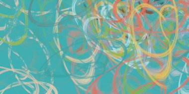 Soyut arka plan sanatı. 2D çizim. Etkileyici yağlı boya resim. Tuvalde fırça darbeleri. Modern sanat. Çok renkli arkaplan. Çağdaş sanat. İfade. Sanatsal dijital palet.