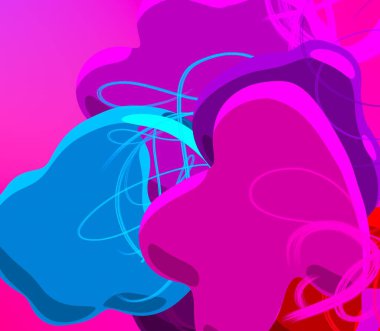 Soyut arka plan sanatı. 3 boyutlu illüstrasyon. Tuvalde fırça darbeleri. Çok renkli arkaplan. Çağdaş sanat. Sanatsal dijital palet.