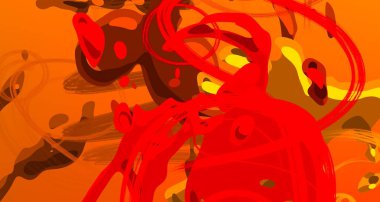 Soyut arka plan sanatı. 3 boyutlu illüstrasyon. Tuvalde fırça darbeleri. Çok renkli arkaplan. Çağdaş sanat. Sanatsal dijital palet.