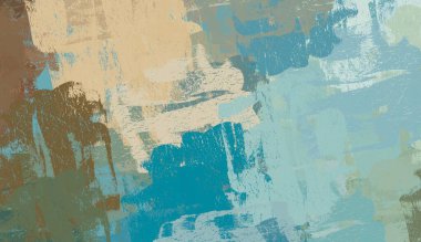Soyut arka plan sanatı. 2D çizim. Etkileyici yağlı boya resim. Tuvalde fırça darbeleri. Modern sanat. Çok renkli arkaplan. Çağdaş sanat. İfade. Sanatsal dijital palet.
