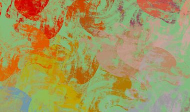 Soyut arka plan sanatı. 2D çizim. Etkileyici yağlı boya resim. Tuvalde fırça darbeleri. Modern sanat. Çok renkli arkaplan. Çağdaş sanat. İfade. Sanatsal dijital palet.