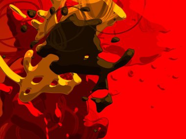 Soyut arka plan sanatı. 3 boyutlu illüstrasyon. Tuvalde fırça darbeleri. Çok renkli arkaplan. Çağdaş sanat. Sanatsal dijital palet.