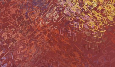 Soyut arka plan sanatı. 2D çizim. Etkileyici yağlı boya resim. Tuvalde fırça darbeleri. Modern sanat. Çok renkli arkaplan. Çağdaş sanat. İfade. Sanatsal dijital palet.