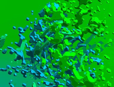 Soyut arka plan sanatı. 3 boyutlu illüstrasyon. Tuvalde fırça darbeleri. Çok renkli arkaplan. Çağdaş sanat. Sanatsal dijital palet.