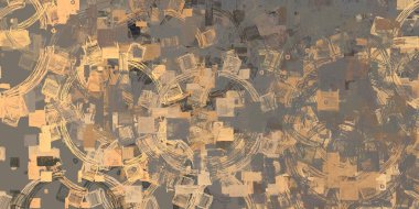 Soyut arka plan sanatı. 2D çizim. Etkileyici yağlı boya resim. Tuvalde fırça darbeleri. Modern sanat. Çok renkli arkaplan. Çağdaş sanat. İfade. Sanatsal dijital palet.