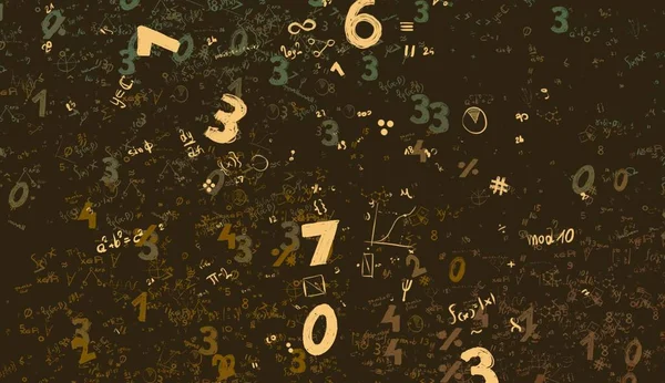 Math Ilustración Abstract Background Numbers Copy Space — Foto de Stock