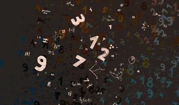 Math Ilustración Abstract Background Numbers Copy Space — Foto de Stock