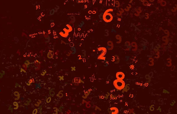 Math. 2d illustration. Abstract background with numbers, copy space