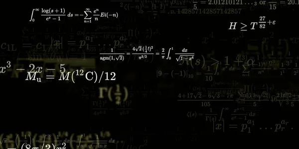 Historia Matemática Con Fórmulas Ilustración Perfecta Modelo Abstracto Con Símbolos — Foto de Stock